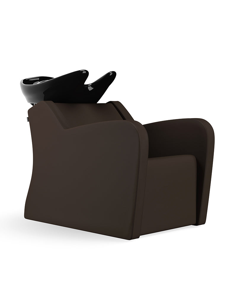 Fredda II - Brown washing unit with massage with black basin